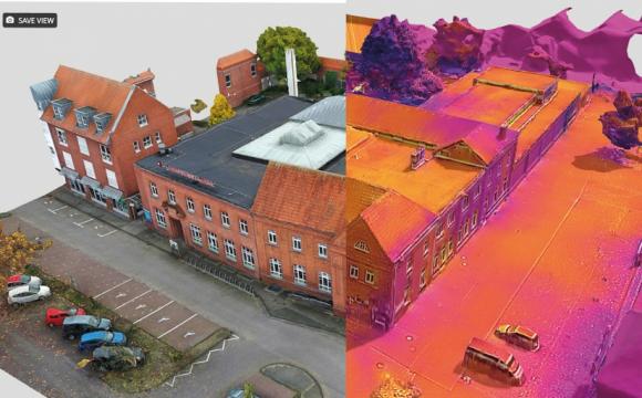 3D- und Infrarot-Modell von Stroetmanns Fabrik in Emsdetten