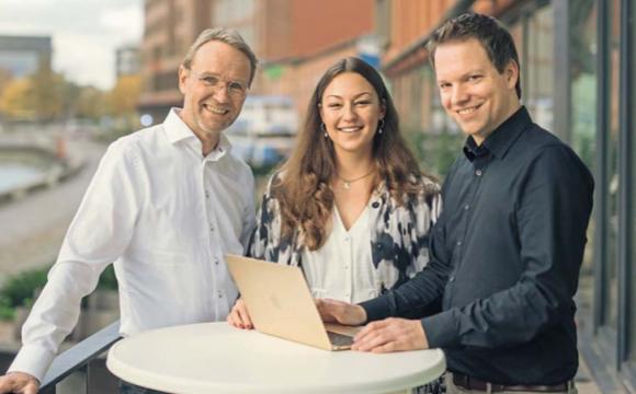 Dr. Frank Wallow von WestLotto mit dem Startup LoyJoy. Foto: Grundmann / IHK Nord Westfalen